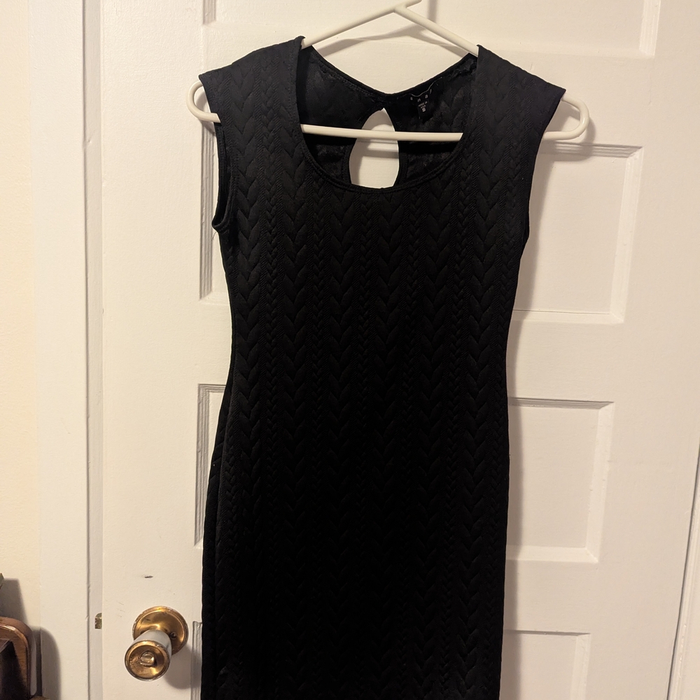 Snap Black Textured Mini Dress New! Ne We Worn